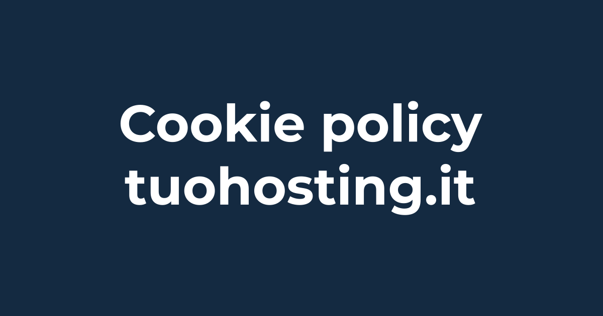 Cookie policy | Tuohosting