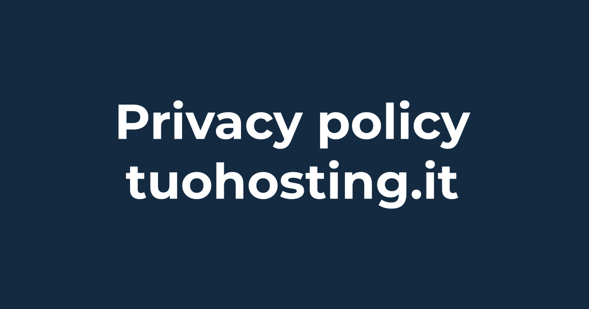 Privacy policy | Tuohosting
